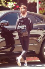 LILY COLLINS Leaves Pilates Class Hollywood 08/02/2019
