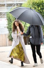 LILY COLLINS on the Set of Emily in Paris in Paris 08/11/2019