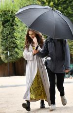 LILY COLLINS on the Set of Emily in Paris in Paris 08/11/2019