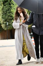LILY COLLINS on the Set of Emily in Paris in Paris 08/12/2019