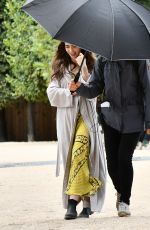 LILY COLLINS on the Set of Emily in Paris in Paris 08/12/2019