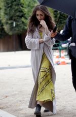 LILY COLLINS on the Set of Emily in Paris in Paris 08/12/2019