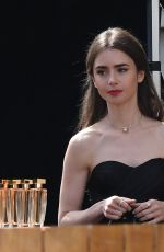 LILY COLLINS on the Set of Emily in Paris in Paris 08/16/2019