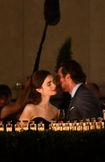 LILY COLLINS on the Set of Emily in Paris in Paris 08/17/2019