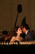 LILY COLLINS on the Set of Emily in Paris in Paris 08/17/2019