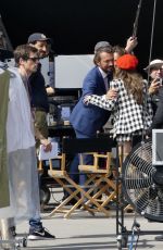 LILY COLLINS on the Set of Emily in Paris in Paris 08/20/2019