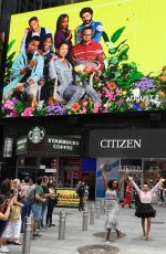 LOGAN BROWNING at Times Square in New York 07/31/2019