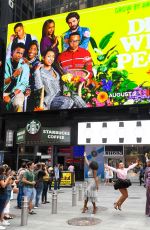 LOGAN BROWNING at Times Square in New York 07/31/2019