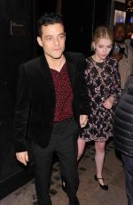 LUCY BOYNTON and Rami Malek at Century Club in London 08/28/2019
