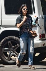 LUCY HALE in Ripped Denim Out and About in Los Angeles 08/13/2019