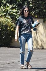 LUCY HALE in Ripped Denim Out and About in Los Angeles 08/13/2019