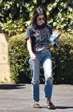 LUCY HALE in Ripped Denim Out and About in Los Angeles 08/13/2019