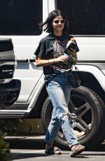 LUCY HALE in Ripped Denim Out and About in Los Angeles 08/13/2019