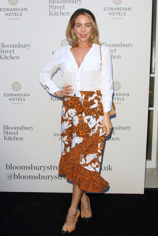 LYDIA BRIGHT at Bloomsbury Street Kitchen Restaurant Launch Party in London 08/08/2019