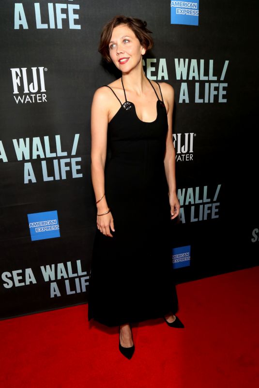 MAGGIE GYLLENHAAL at Fiji Water at Sea Wall / A Life Opening Night on Broadway in New York 08/08/2019