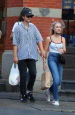 MAIKA MONROE and Joe Keery Out Shopping in New York 08/17/2019