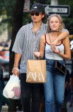 MAIKA MONROE and Joe Keery Out Shopping in New York 08/17/2019