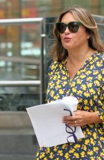 MARISKA HARGITAY on the Set of Law and Erder: Special Victims Unit in New York 08/06/2019