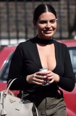 MEGAN BARTON HANSON Arrives at Celebs Go Dating Office in London 08/13/2019