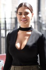 MEGAN BARTON HANSON Arrives at Celebs Go Dating Office in London 08/13/2019