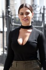 MEGAN BARTON HANSON Arrives at Celebs Go Dating Office in London 08/13/2019