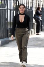 MEGAN BARTON HANSON Arrives at Celebs Go Dating Office in London 08/13/2019