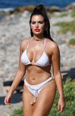 MEGAN BARTON HANSON in Bikini on the Set of Celebs Go Dating in Crete 07/30/2019
