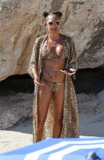 MELANIE BROWN in Bikini at a Beach in Capri 08/04/2019