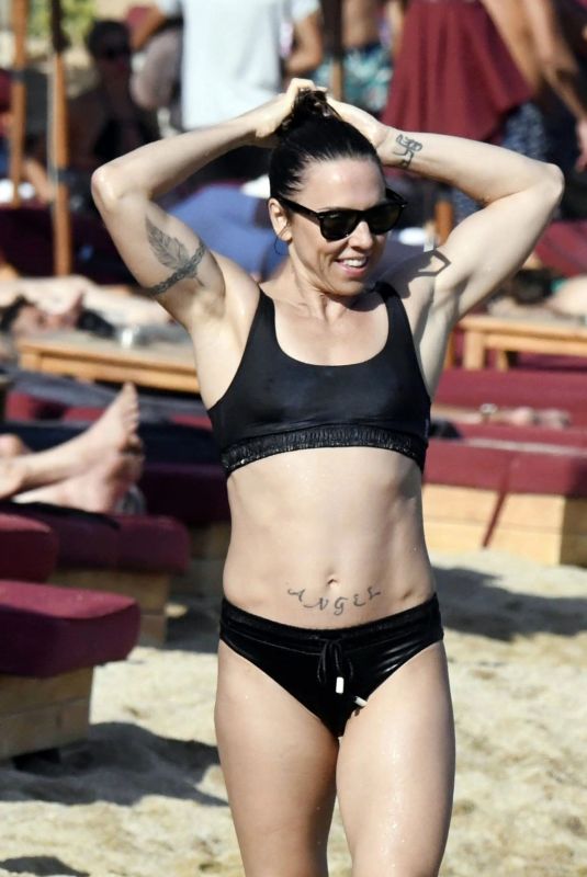 MELANIE CHISHOLM in Bikini at a Beach in Mykonos 08/24/2019