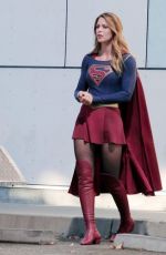 MELISSA BENOIST -  Old vs New Supergirl Suit