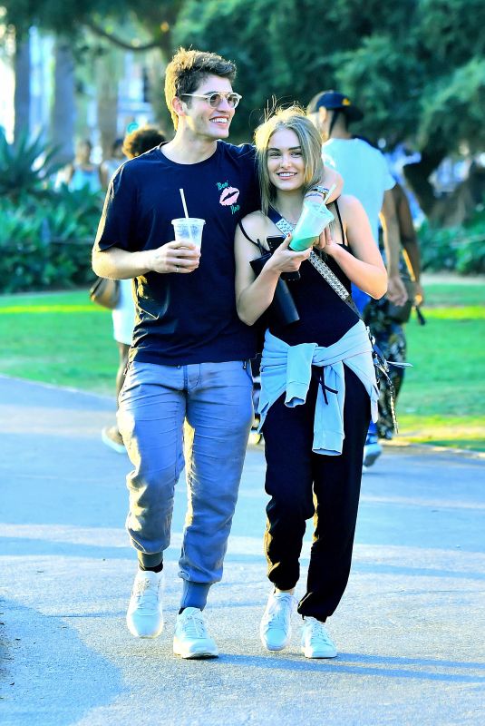 MICHELLE RANDOLPH and Gregg Sulkin Out in Santa Monica 08/13/2019