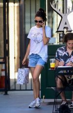 MILA KUNINS in Denim SHorts Out in Studio City 08/26/2019