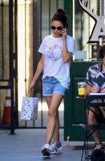 MILA KUNINS in Denim SHorts Out in Studio City 08/26/2019