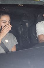 MILA KUNIS and Ashton Kutcher at Avra Restaurant in Beverly Hills 08/21/2019