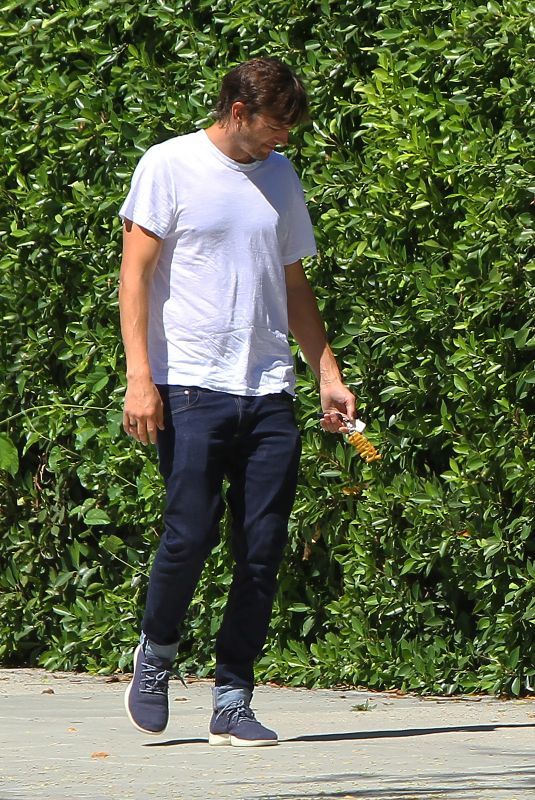 MILA KUNIS and Ashton Kutcher Out and About in Los Angeles 08/15/2019
