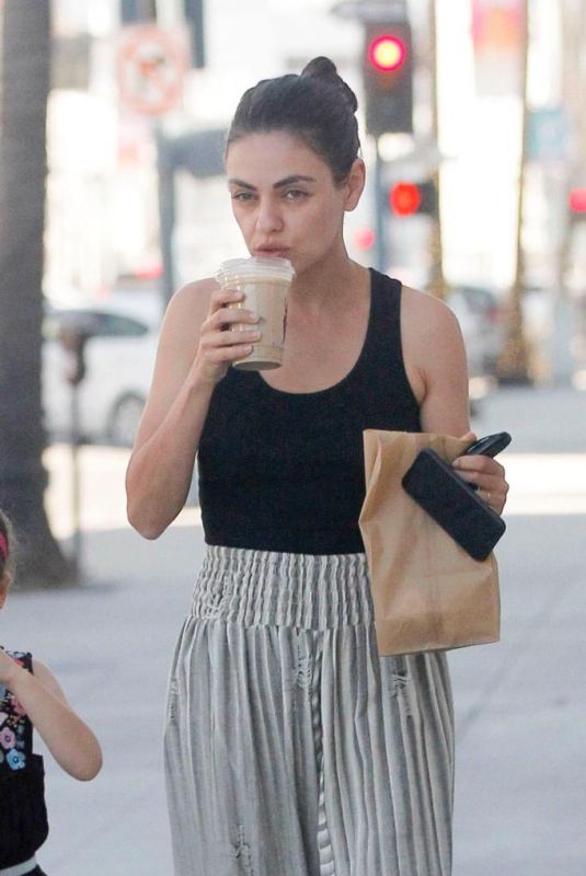 MILA KUNIS Out for Coffee in Beverly Hills 08/30/2019
