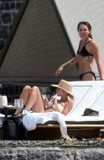 MILEY CYRUS and KAITLYNN CARTER in Bikinis on Vacation in Lake Como 08/09/2019