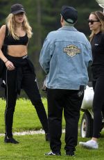 MILEY CYRUS Boarding a Helicopter in San Cassiano 08/08/2019