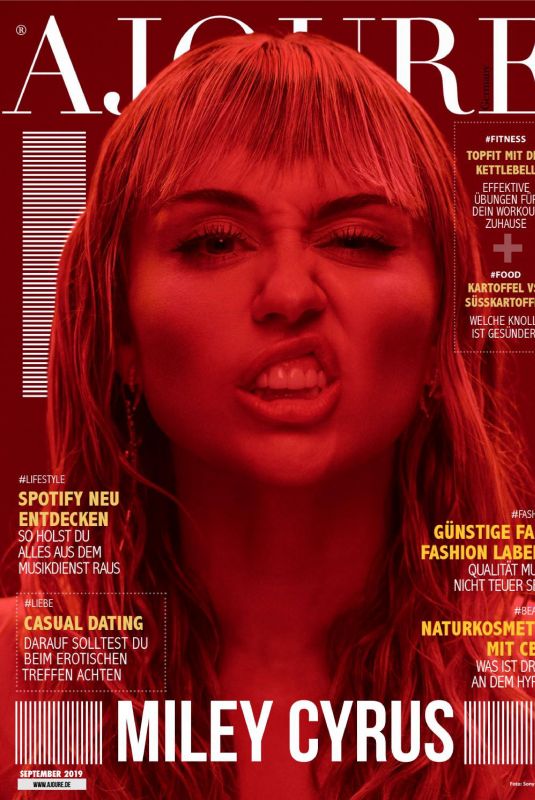 MILEY CYRUS in Ajoure Magazin, September 2019