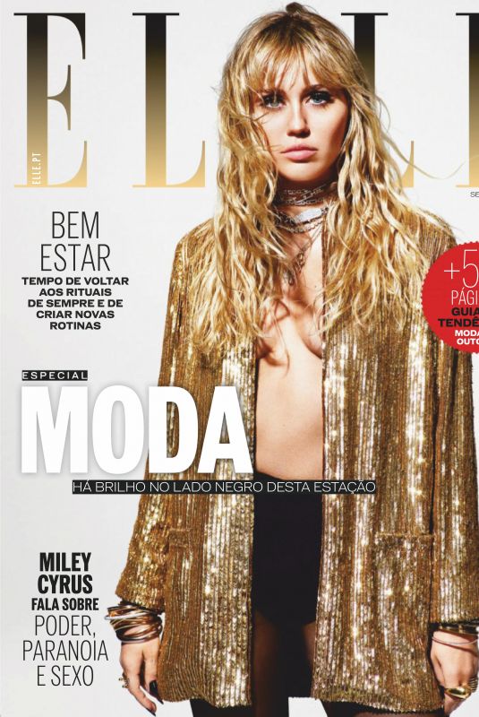 MILEY CYRUS in Elle Magazine, Portugal September 2019