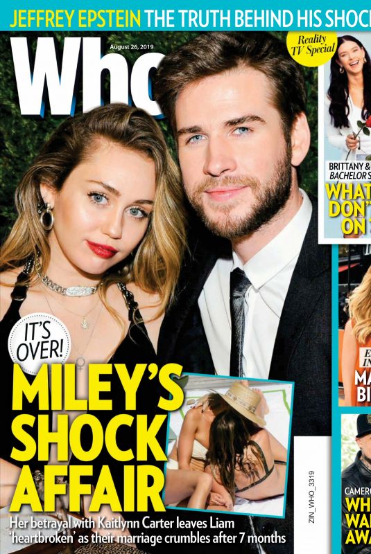 MILEY CYRUS in Who Magazine, September 2019