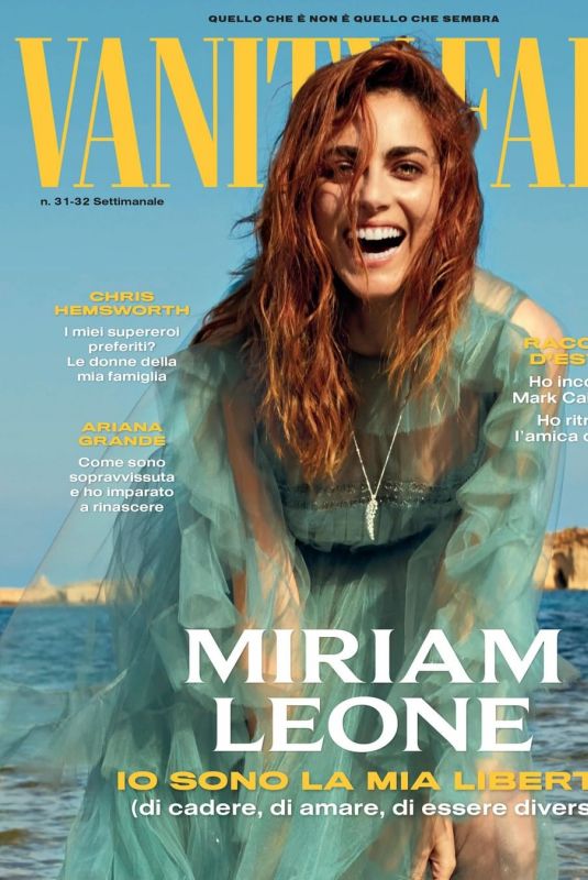 MIRIAM LEONE on the Cover of Vanity Fair Magazine, Italy August 2019