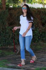NATALIE MARTINEZ Out with Her Dog in Studio City 08/20/2019