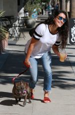 NATALIE MARTINEZ Out with Her Dog in Studio City 08/20/2019