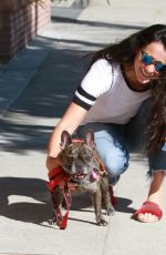 NATALIE MARTINEZ Out with Her Dog in Studio City 08/20/2019