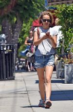 NATALIE PORTMAN in Denim Shorts Out for Lunch in Los Feliz 08/15/2019