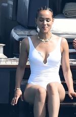 NATHALIE EMMANUEL in Swimsuit at a Yacht in Italy 08/12/2019