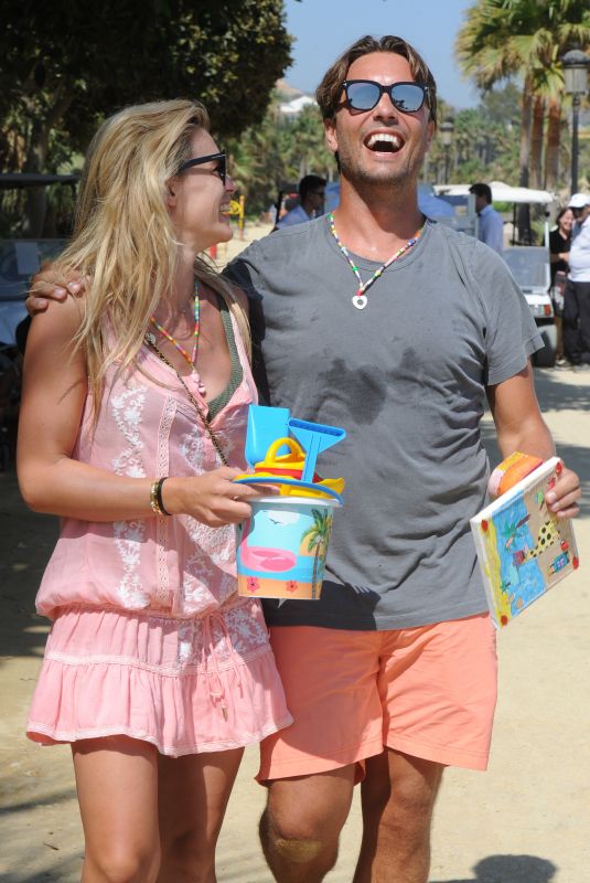 NICOLETTE VAN DAM and Bas Smit Out in Marbella 07/29/2019