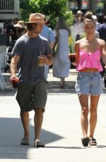 NINA AGDAL Out for Coffee in East Hampton 07/29/2019