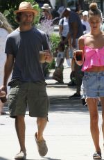 NINA AGDAL Out for Coffee in East Hampton 07/29/2019
